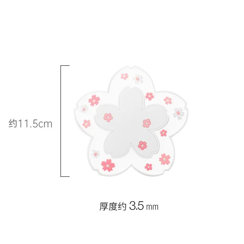 Cherry Blossom Silicone Anti Scalding Mat Dining Table High Temperature Resistant Insulation Mat Anti Slip Cup Mat