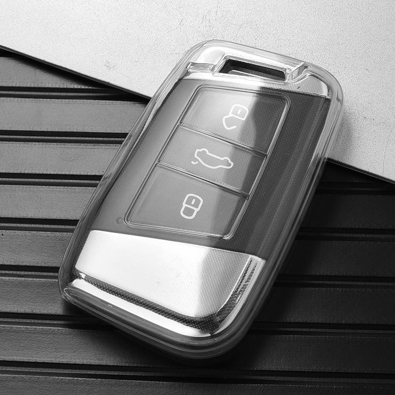 Volkswagen Key Cover for Lavida, Sagitar, Passat, Magotan, Tiguan L, Tayron L - Full Wrap Shell with Buckle