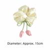 Spring Design Tulip Headbands Elastic Material Mesh Strap Satin Hairstring Bow Hanging Flower Handmade Butterfly Knot