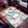 1pc Jeff the Land Shark Print Area Rug - Soft, Washable Non-Slip Indoor Mat for Office Chairs, Living Room, Home Office Decorative Rug