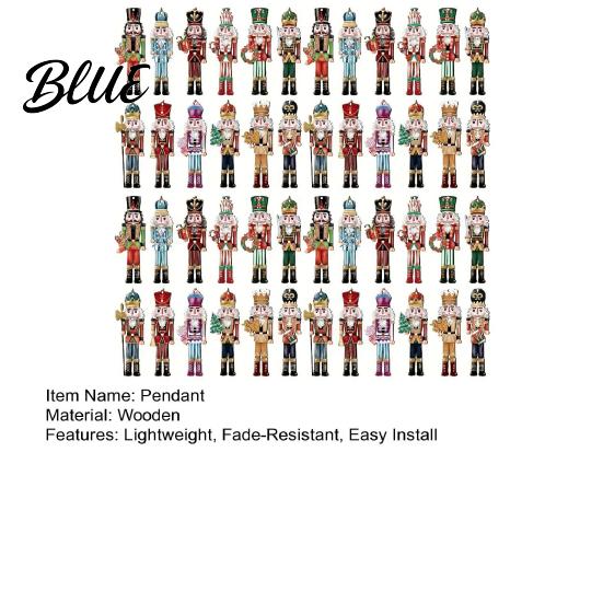 Украшение для рождественской елки 48 шт. Щелкунчик Деревянные украшения Классический солдат Подвесные украшения Винтажный праздничный сувенир для семьи Деревянный декор Рождество