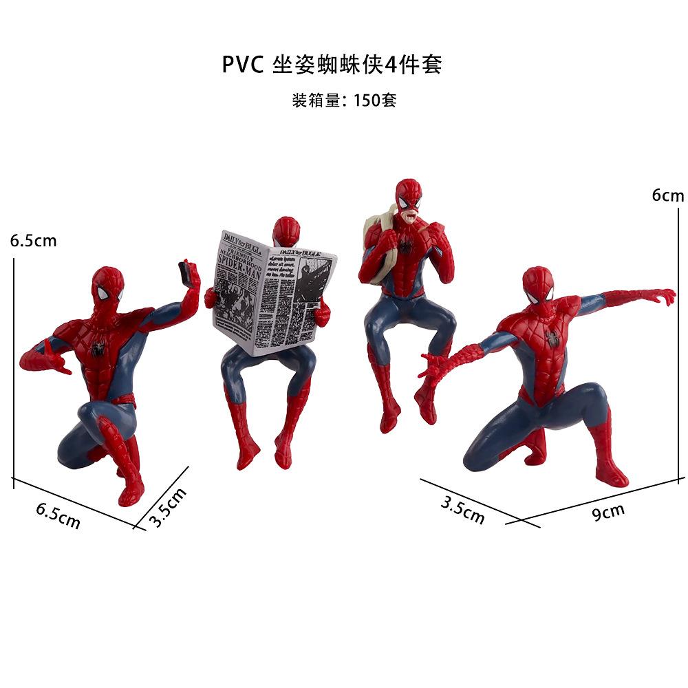 Spider-Man Daily Life Figurine Desktop Decor Computer Toy Cup Hanging Car Model Boxed Hero Collectible