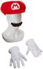 Super Mario Merchandise Hat and False Mustache Set for Video Game Kids, Cosplay, [Used]