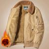 Polar Fleece Flight Jacket Men's Fleece Thickened Warm Jacket Multi-pocket Work Clothes Military Middle-aged Dad Jacket