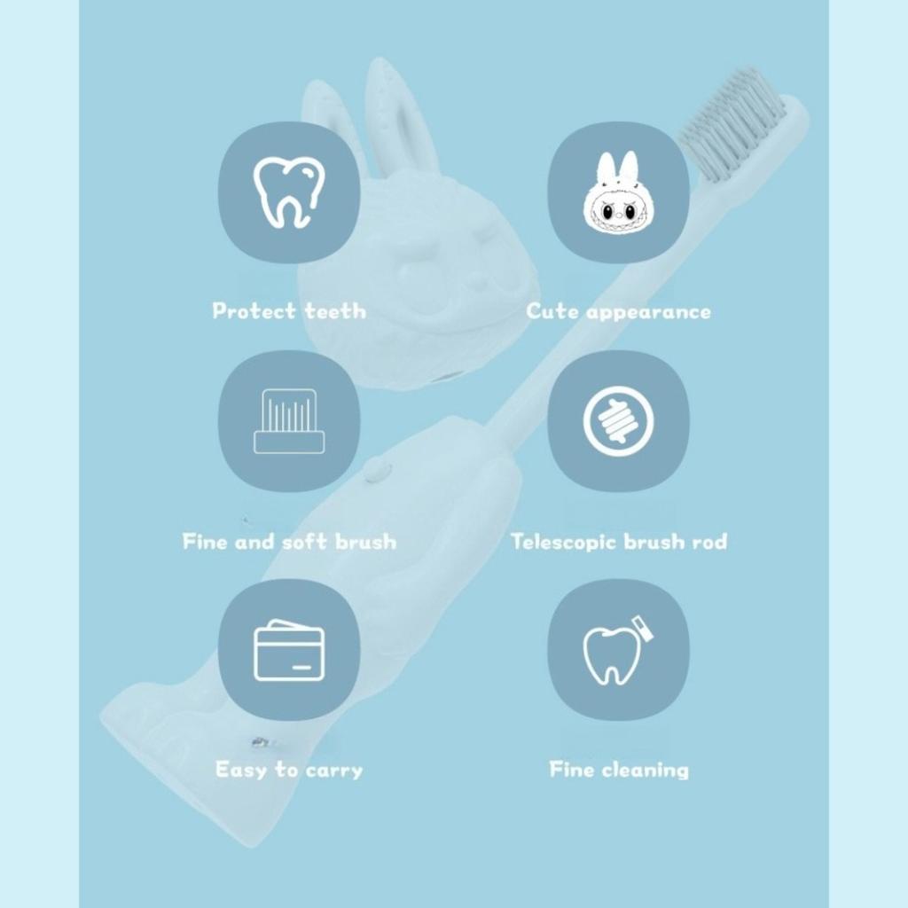 Детские зубные щетки, 2 шт., Мультяшная зубная щетка с мягкой щетиной, Тренировочная щетка для малышей с милыми животными, Экологичный АБС-материал