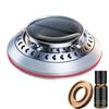 Solar Powered Car Rotating Aromatherapy Diffuser Creative Car Perfume (Silver)