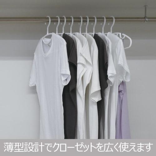 Shinko Hanger (Shinkohanger) Antibacterial Hanger Set, Slim, 10-Piece Set, White, Made in Japan, with Bactekiller Antibacterial Agent, for Public Use,