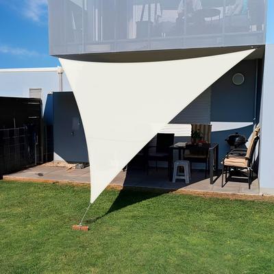 SUNNY GUARD Тент от дождя, 4x4x4 м, Цвет: Слоновая кость, Треугольный тент, Водоотталкивающий