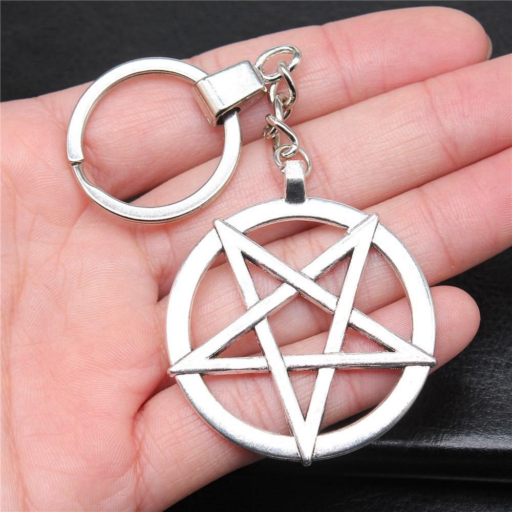 Солнце Луна Пентаграмма Брелки Женские Ювелирные Изделия Бизнес Креативный Сувенир