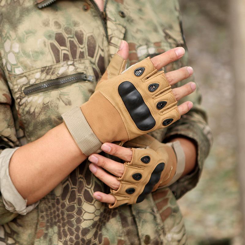 Outdoor Use Tactical Gloves Sport Gym Fingerless Gloves Half Finger Type Military Men Combat Gloves Shooting Hunting Camping Glove