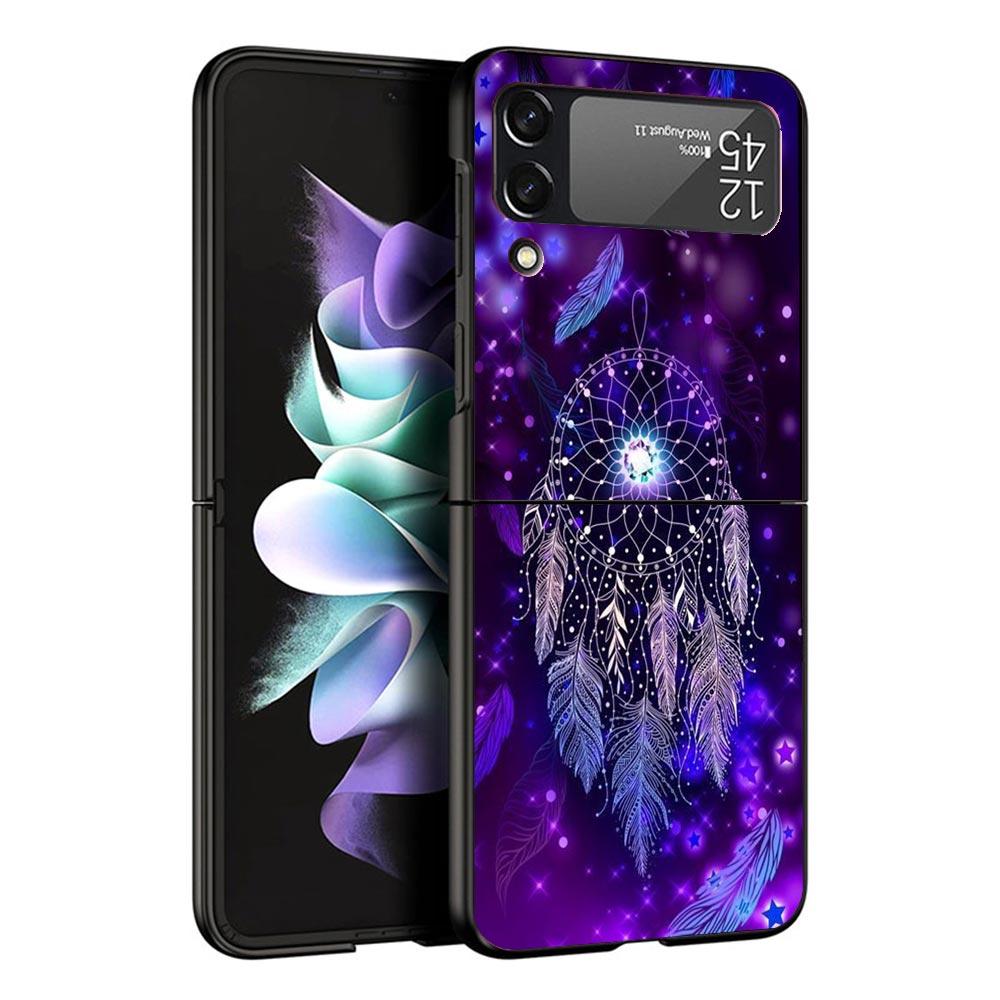 Retro Feather Dreamcatcher Case For Samsung Galaxy Z Flip 7 6 5 4 3 z Flip7 Flip6 Flip5 Flip4 5G Phone Cover Flip3 Folding Coque