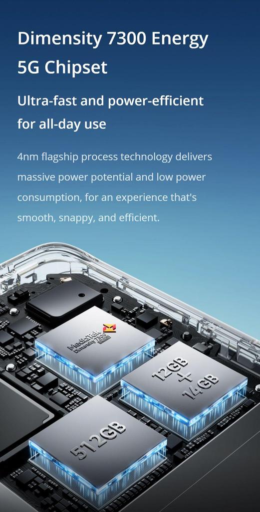 Realme 14 Pro 5G Smartphone, 12GB RAM 512GB ROM, 6.77-inch Curved OLED Display, 50MP Sony IMX882 OIS, 16MP Front Camera