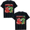 Sleigh'd By 67 Funny Six Seven Meme 6 7 Christmas T-Shirt Jingled By 6-7 Xmas Costume Novelty Saying Tee Couples Holiday Clothes