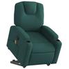 VidaXL Reclining Massage Armchair Dark Green Fabric 3204386