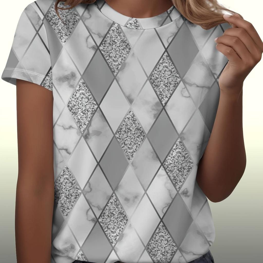 Women's casual T-shirts - trendy prints, comfortable crew neck tops