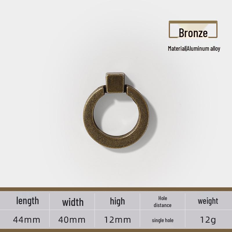 Античная сине-красная бронзовая европейская классическая кухонная мебельная ручка-кольцо