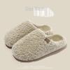 Women's & Men's Non-slip Breathable Cotton Fur Slippers for Winter & Autumn