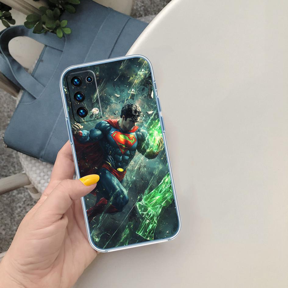 CJ106 Superman Transparent Phone Case for LG K22 K30 K40 K40S K41 K42 K50 K50S K51 K51S K52 K61 K62 K71 K92 Q60 Q61 V40 V50 V60