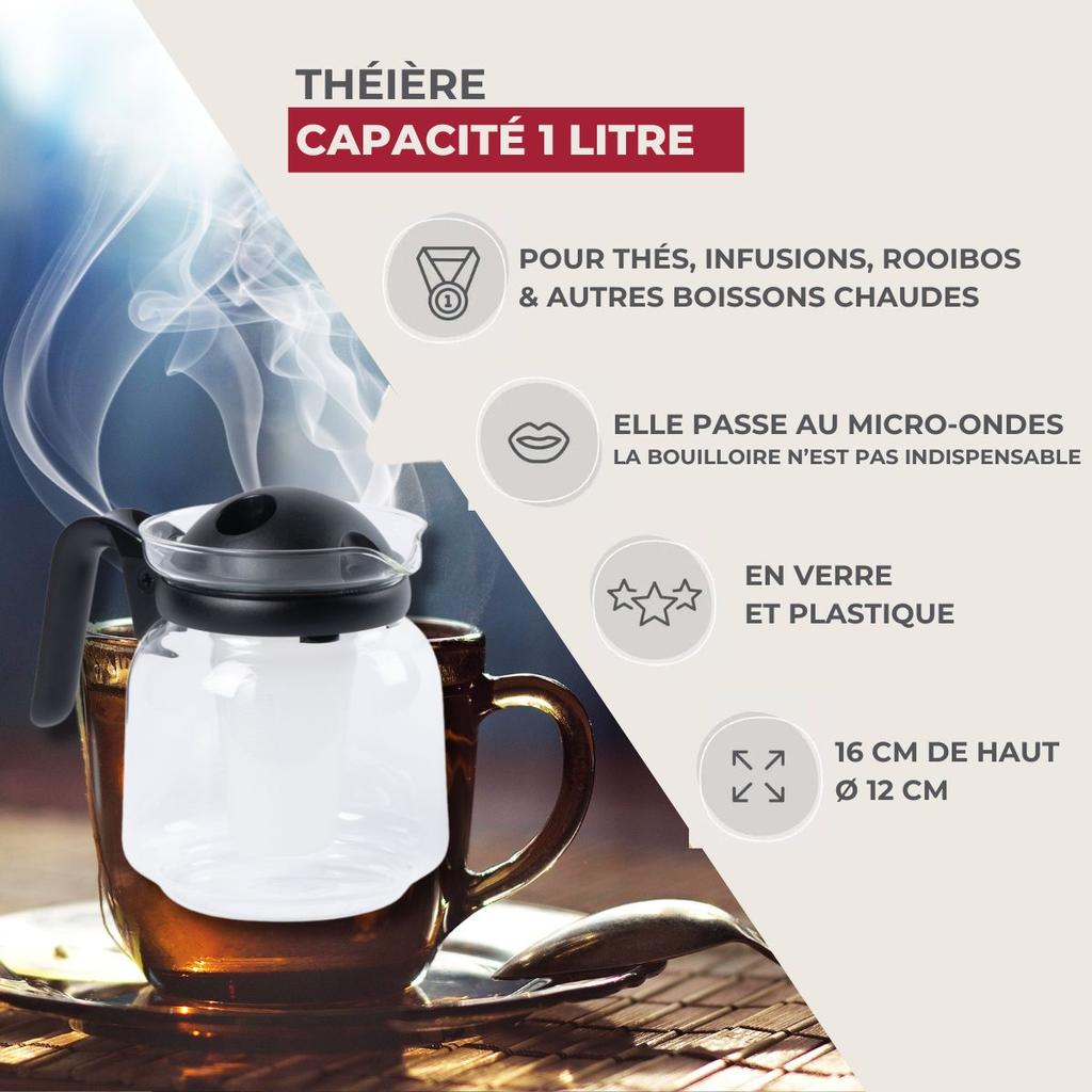 Чайник Fackelmann 1 литр, пригодный для использования в микроволновой печи, арт.. 2061150