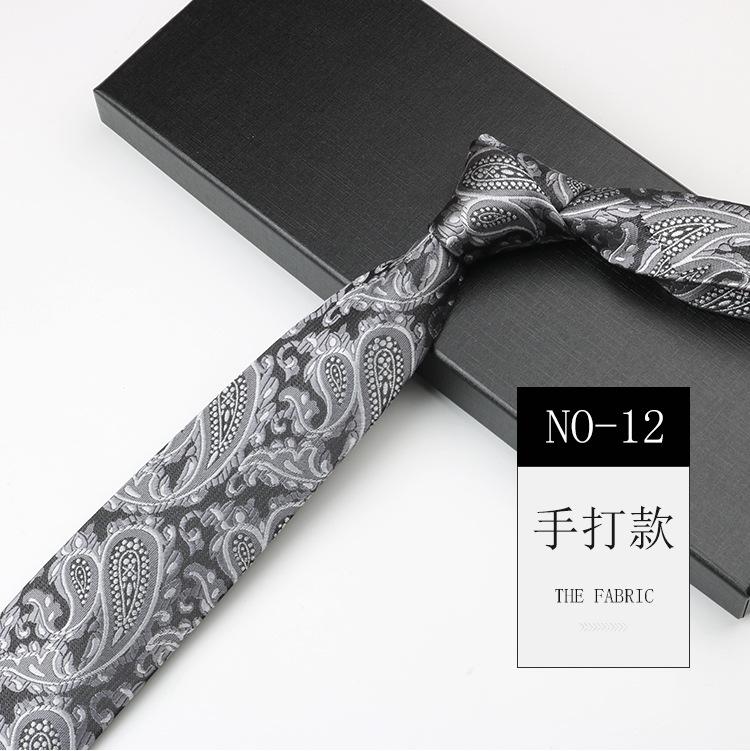 Галстук мужской жаккардовый с узором «кешью», высококлассный, в национальном стиле, ретро, узкий 7 см, ручной работы, деловой галстук для платья