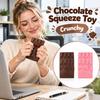 Anxiety Relief Chocolate Squeeze Toy Sound Effects Realistic Snacks Pinch  For Kids Adults