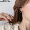 Metal Beads Circle Hoop Earrings For Women Light Luxury Personal Korea All-Match Jewelry