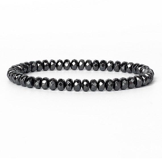 Браслет для йоги на лодыжку с черными бусинами в виде стрелы и сердца