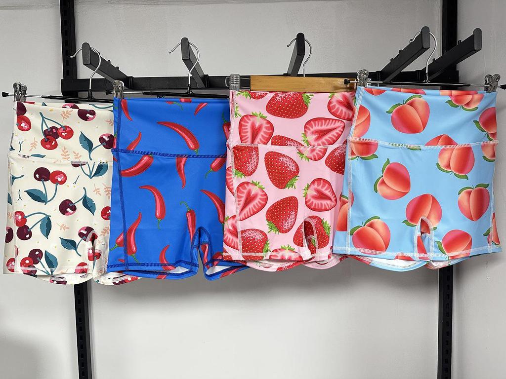 Спортивные шорты для йоги с принтом в европейско-американском стиле с высокой талией для женщин