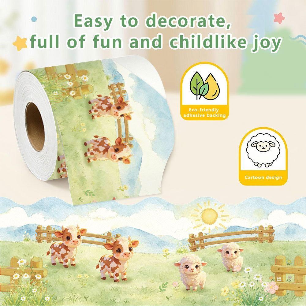 10m/Roll Border Trim Roll Ocean/Sheep Decorative Board Border Sticker Chalkboard Decorating