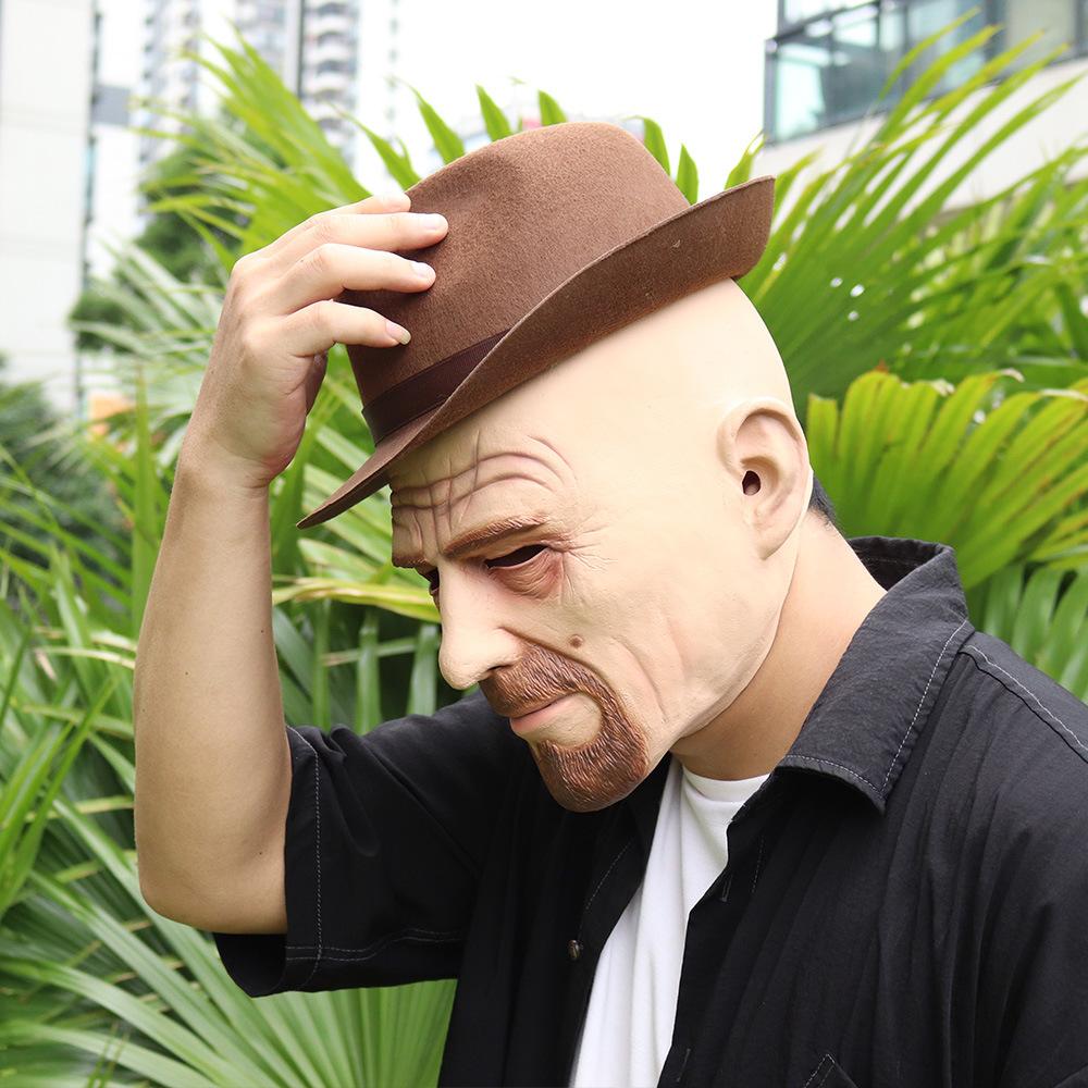 Новый американский сериал Breaking Bad Mask Heisenberg Old White Avatar 3D Live Head Cover Halloween Rectain