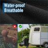 Caravan Hitch Cover - Trailer Hitch Cover With Breathable Oxford & Waterproof PVC Fabric, Adehoei 19 * 24.8 * 35" Travel Trailer Tongue Towing RV