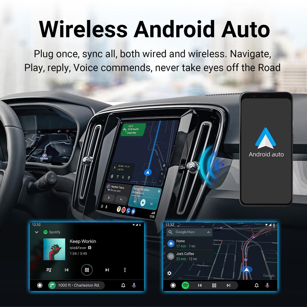 Беспроводной CarPlay Android Auto Декодер Комплект для Модернизации для Моделей Volvo V60 V90 S60 XC40 XC60 XC90 S90 2017-2022 Полный Экранный Апгрейд