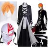 Аниме BLEACH Косплей Костюм Куросаки Ичиго Японский Манга Косплей Черно-белый Наряд Хэллоуин Ролевая Игра Форма для Мужчин