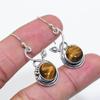 Yellow Tiger Eye - South Africa 925 Sterling Silver Earring V7003, Yellow Earring, Round Earring, Valentin's Day Gift, Gift For Her, Birthday Gift, Ha