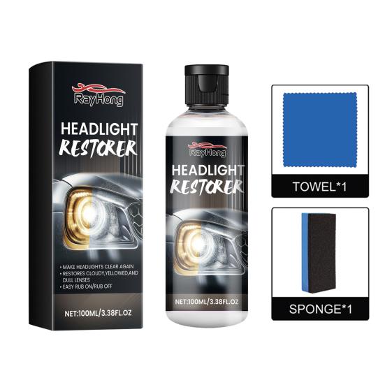 Автомобильный восстанавливающий состав для фар Жидкость для ремонта автомобильных фар Долговечная защита Простой в применении набор для полировки фар