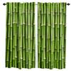 3D Printing Bamboo Plant Vintage Retro Shabby Thin Window Blinds Curtains For Kids Bedroom Living Room Hall Kitchen Decor Drapes