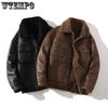 Men's Casual Lapel Single-breasted Fur Jacket Padded and Thickened To Keep Warm