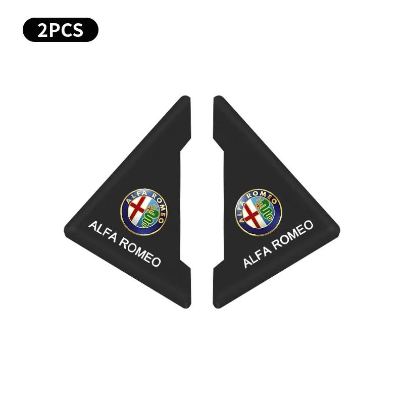 OXQI9 2pcs Auto Logo Car Door Guard Edge Corner Protector For Alfa Romeo Mito Brera 147 Giulietta 159 156 Stelvio Sportiva Giulia