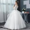 Bridal Dress In White Temperament Style Wedding Lace Embroidery Large Size