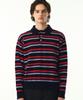 MOONSUN Mj S2 02 M.C Unisex, Stripe Wool Collar Knit / Lolli-Pop