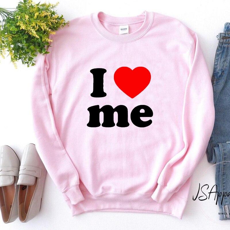 Женские толстовки «I Love Me Girlfriend», повседневные свободные толстовки с рисунком, уличная одежда, зимняя модная женская одежда, Прямая поставка