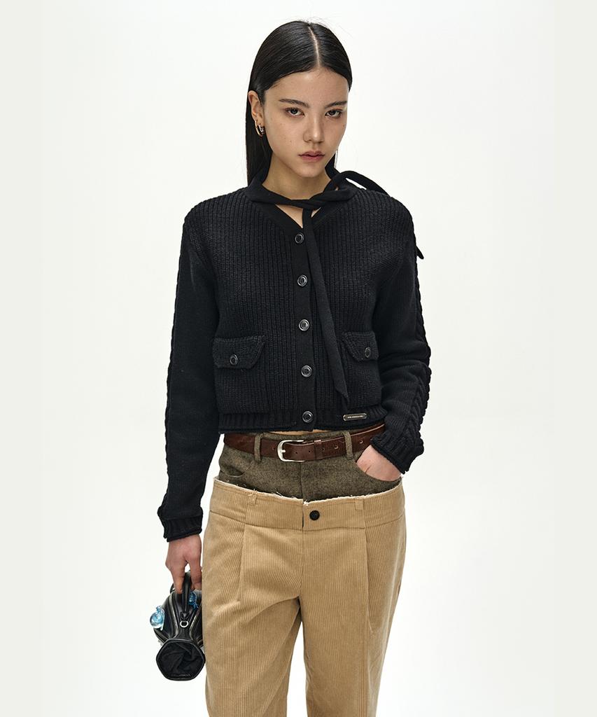 ADSB ANDERSSON BELL Herringbone-Waist Corduroy Trousers (Beige)