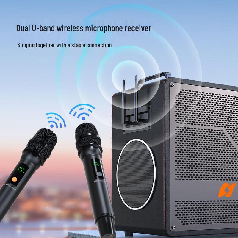 Sansui C8 Portable KTV Speaker System with Display CN plug (adapter included) (CN version)