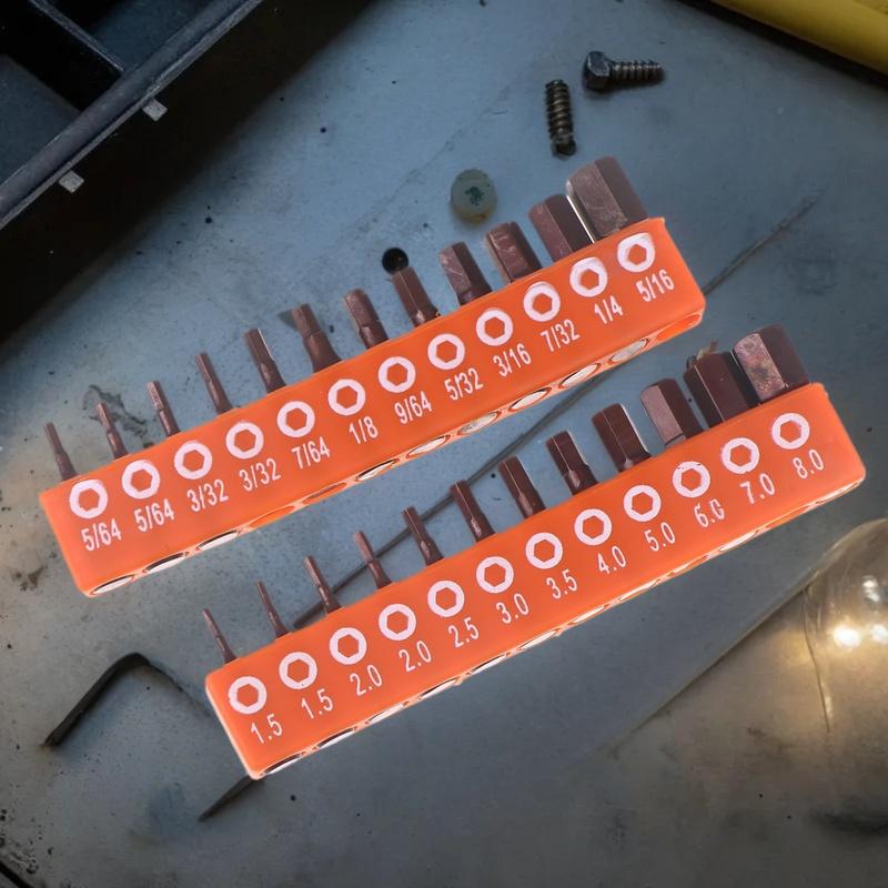 12/24Pcs 25mm Hex Shank Magnetic Bit Set - Anti-Drop with Magnetic Storage Strip for Power Drills & Screwdrivers