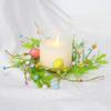 Festival Easter Egg Flower Wreath Colorful Candle Ring Ornament Artificial Egg Wreath  Party Favors
