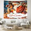 Custom Name Christmas Santa Claus Print Tapestry, Backdrop, Easy Setup, Ideal for Bedroom, Office & Living Room, with Aesthetic Wall Hanging Decor.