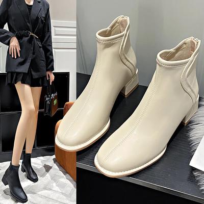 Модные ботильоны для женщин 2024 Осень Зима Новые Удобные и Теплые женские ботинки на молнии Простые Универсальные Современные ботинки Botas Mujer