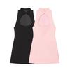 New Chinese Style Hollow Mini Dress Stand Collar Sleeveless A-Line Split Short