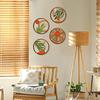 4pcs/Set Abstract Art Pendants Wood Living Room Hollow Pattern Decorative Hollow Pattern Homestay Home Decoration