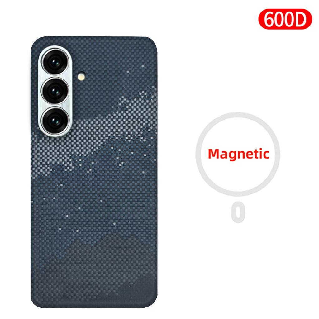 Сильно магнитный чехол для Samsung Galaxy S25 FE Тонкий магнитный чехол из арамидного углеродного волокна Kevlar Ударопрочный защитный чехол